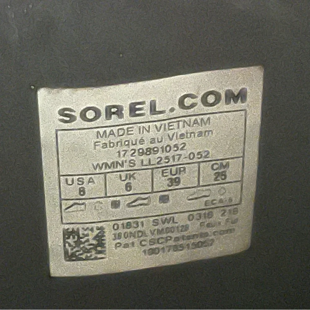 Sorel Tivoli II High Houndstooth Waterproof Winter Snow Boots Size 8‎ Black Gray